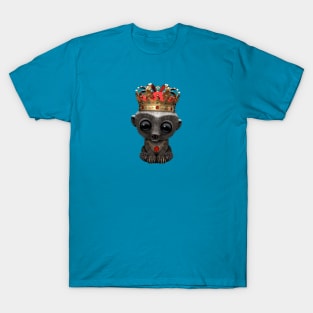 Cute Royal Honey Badger Wearing Crown T-Shirt